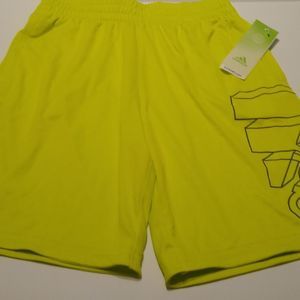 Adidas Boys Acid Yellow Aeroready Shorts